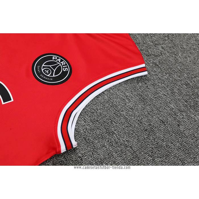 Camiseta de Entrenamiento Paris Saint-Germain Jordan 2022 2023 Sin Mangas Rojo